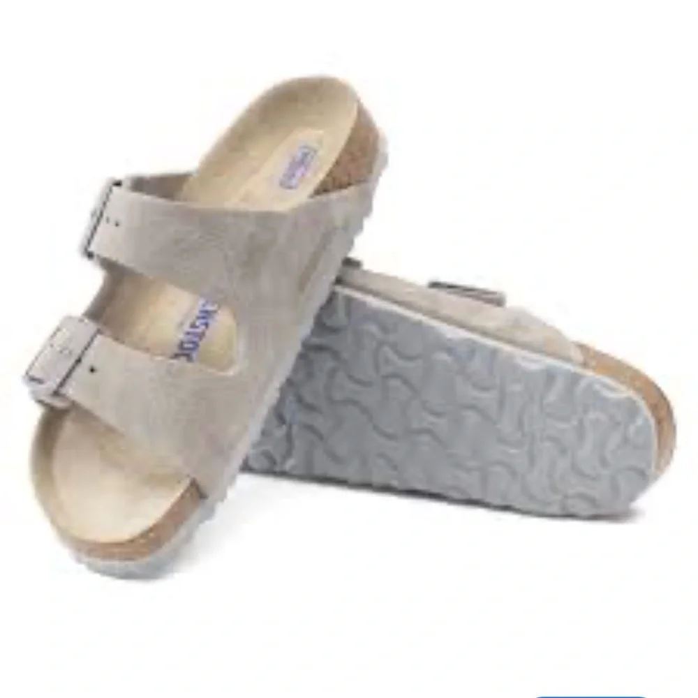 Birkenstock Gray Sandals with Adjustable Straps and Contoured Footbed